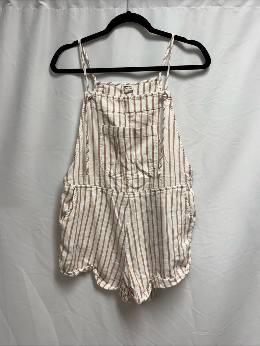 Billabong Cream and Tan Striped Top